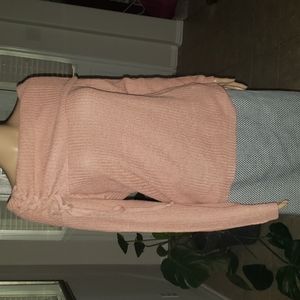 Papaya m gorgeous open knit off shoulder tie detail